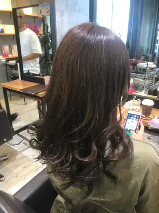 ミディアム カラー パーマ ヘアアレンジ メンズ キッズ ネイル マツエク・マツパ EnBlesS西宮 マンツーマン神道有基のヘアスタイル