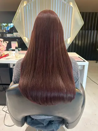 ロング カラー 縮毛矯正・癒し ヘッドスパ🧸ここなのヘアスタイル