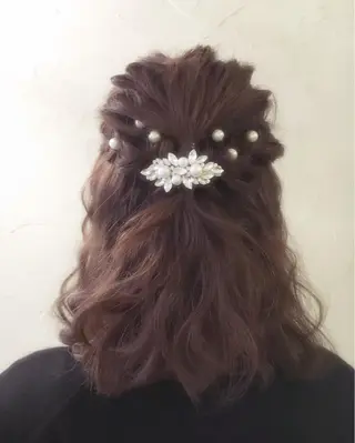 ミディアム ヘアアレンジ LoRE hair 四条河原町　西尾友里のヘアスタイル