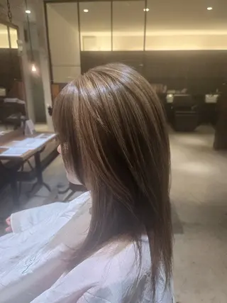 セミロング カラー 韓国好き🇰🇷 美容師MIKUのヘアスタイル