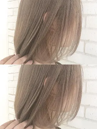 ミディアム カラー まなべ さくらのヘアスタイル