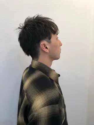 メンズ ツノガイ エリのヘアスタイル