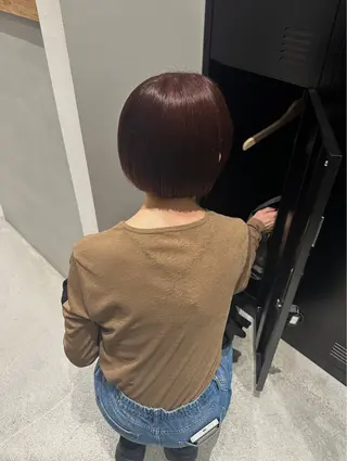 ミディアム カラー 松本 雪愛のヘアスタイル