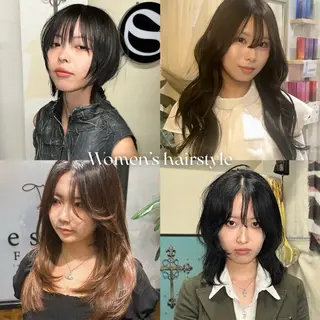 ロング カラー マエダルイ🌐 レイヤースタイルのヘアスタイル