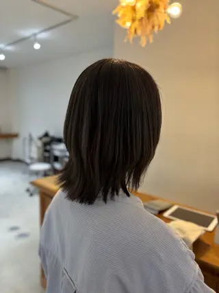 ミディアム ヤマノウチ アヤカのヘアスタイル