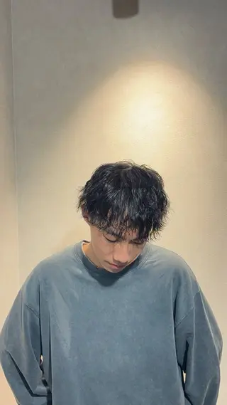 ショート パーマ メンズ 似合わせ得意です🫆 ナカムラカイオウ🌎のヘアスタイル