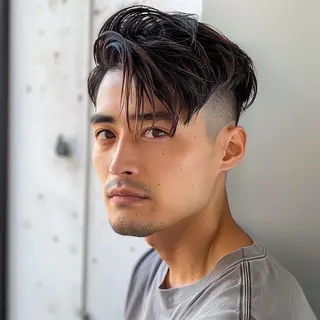 ショート カラー パーマ ヘアアレンジ メンズ EnBlesS西宮 マンツーマン神道有基のヘアスタイル
