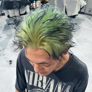 ショート カラー ヘアアレンジ メンズ メンズヘア静岡 ✂︎Ryuheiのヘアスタイル
