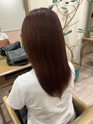 セミロング カラー あだち まおのヘアスタイル