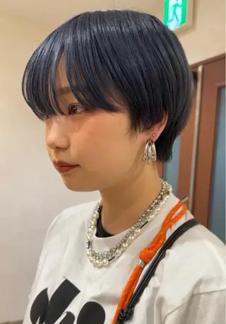 ショート かえ🩶韓国ボブ🎀 透明感カラー🥣のヘアスタイル