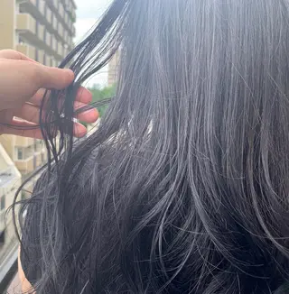 ミディアム カラー パーマ ヘアアレンジ メンズ キッズ ネイル マツエク・マツパ 切りっぱなしヘアボブ ミディアムヘアRYOのヘアスタイル