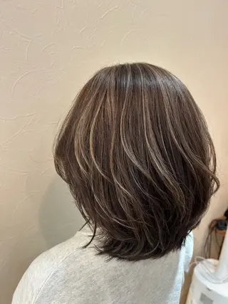 ミディアム 海外ヘア/透明感ヘア 湘南台/hinakoのヘアスタイル