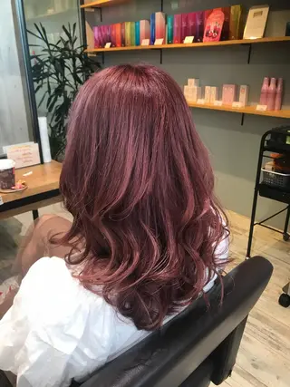 ミディアム カラー パーマ ヘアアレンジ メンズ キッズ ネイル マツエク・マツパ EnBlesS西宮 マンツーマン神道有基のヘアスタイル