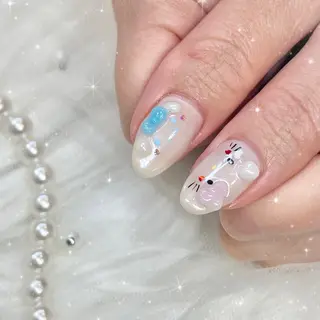 ネイル Blue daisy RIN🎀のネイルデザイン