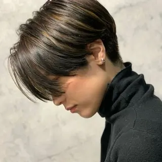 カラー パーマ メンズ 曲がる縮毛矯正/メン ズカット髪質改善のヘアスタイル