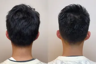 ショート メンズ ✨デザインカラー✨ ハイトーン　森貴章のヘアスタイル