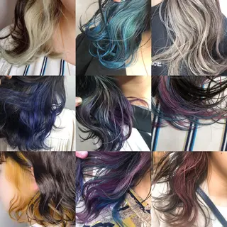 ミディアム カラー NINE+/代表 ブリーチ特化型サロンのヘアスタイル