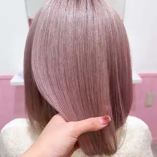 ショート カラー 🎀ダブルカラー/ ピンク×ガーリー🎀のヘアスタイル