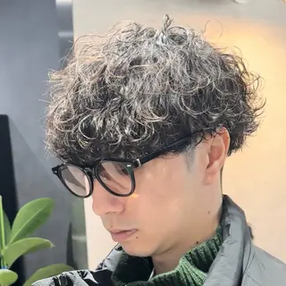 ショート カラー パーマ メンズ ✂️メンズカット ひろき✂️のヘアスタイル