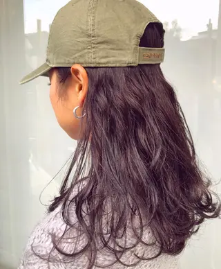 セミロング カラー ヘアアレンジ マツエク・マツパ Kawaguchi Arisaのヘアスタイル