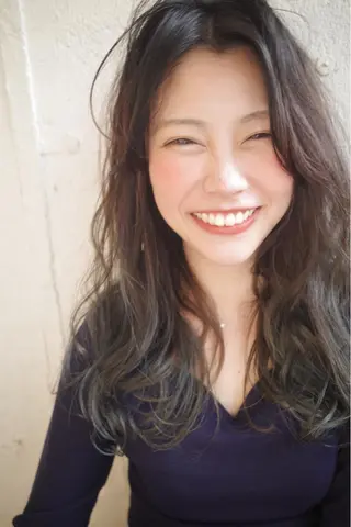 ミディアム カラー ふくだ りさ【ciAo!】のヘアスタイル