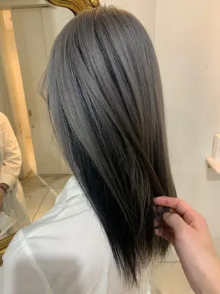 セミロング ダブルカラー/透明感 💈JUNYA💈のヘアスタイル