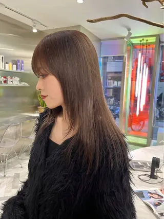 ロング カラー mai🤍縮毛酸性ス トレート/アイリストのヘアスタイル