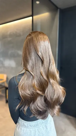 ロング カラー ヘアアレンジ YUZA grow HAIR 札幌所属・韓国ヘア指名率 No. 1小堀京介のヘアスタイル