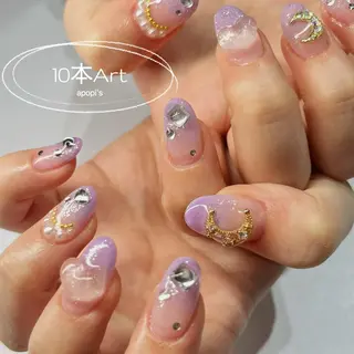 ロング ネイル マツエク・マツパ apopis＊ close23:00のネイルデザイン