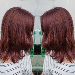 ミディアム 今中 小百合のヘアスタイル