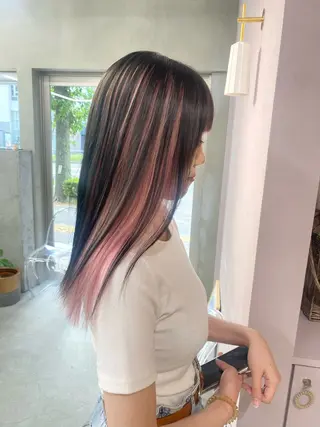 セミロング カラー 前橋 姫奈のヘアスタイル