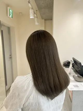 セミロング カラー ユイナ 🕊NaVI ベージュ/透明感のヘアスタイル