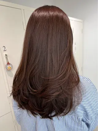 ロング カラー 艶ハイトーン‪‪🔆 ️️️安座間 希のヘアスタイル