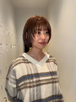 ショート カラー 似合わせボブ/ 大人ボブ🩵しおのヘアスタイル