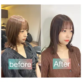 ミディアム 🧡縮毛矯正🧡 伊藤はるかのヘアスタイル