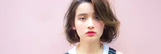 ミディアム セミロング カラー パーマ 内藤 達也のヘアスタイル