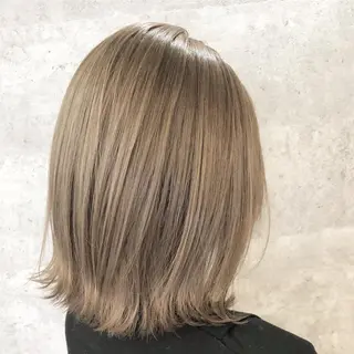 ミディアム カラー 髪質改善で 憧れの潤艶美髪にのヘアスタイル