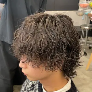 セミロング パーマ ヘアアレンジ メンズ fifth 石川 凪のヘアスタイル