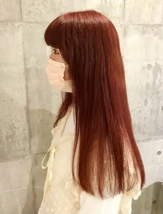 ロング 興津/韓国レイヤー ダブルカラー美髪縮毛のヘアスタイル