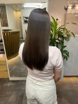 ロング 【髪質改善】 【酸性ストレート】のヘアスタイル