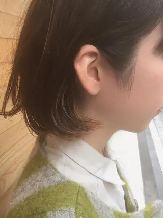 ショート カラー パーマ ヘアアレンジ 【白髪ぼかし 専門GBG】自由が丘のヘアスタイル