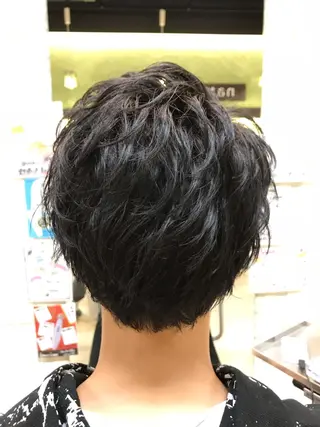 ショート メンズ ❣️大人色気レイヤー 美髪縮毛 金山❣️のヘアスタイル