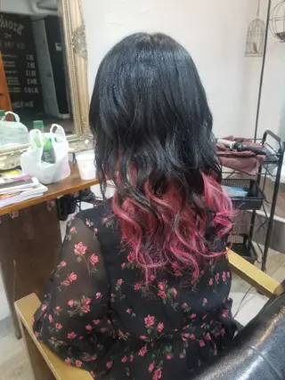 セミロング カラー bathair  所属・bathair 持田侑祐のヘアスタイル