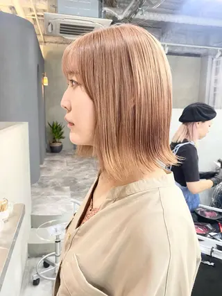 ミディアム カラー 前橋 姫奈のヘアスタイル