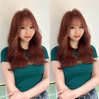 ロング カラー パーマ キッズ 盛れる艶カラー× レイヤーカット/咲来のヘアスタイル