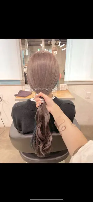 ロング カラー パーマ ヘアアレンジ メンズ 透明感カラー・レイヤ ー🎀amika🎀のヘアスタイル