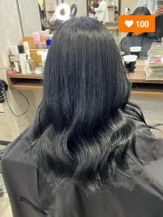 セミロング 韓国パーマ 美容師 和田爽良のヘアスタイル