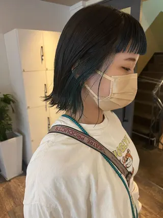 ショート カラー パーマ ヘアアレンジ メンズ キッズ ネイル マツエク・マツパ アイブロウ ウルフレイヤーカット /チヒロのヘアスタイル