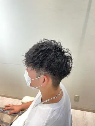 ショート パーマ メンズ 淡路上新庄/髪質改善 .艶カラー/野口春貴のヘアスタイル