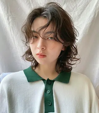 ミディアム パーマ 🍃服部 雅哉🍃銀座◎のヘアスタイル